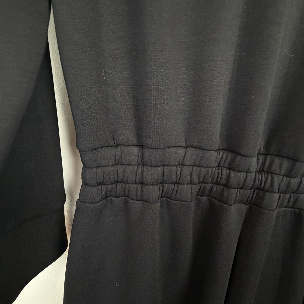 Spanx Jumpsuit Large Tall Air Essentials Long Sleeve Wide Leg Off Shoulder New - Picture 8 of 13